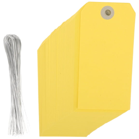 HONMEET 100-Pack Wire Tags with , Blank Labels for Luggage, Inventory, Parts Identification and Daily Organization