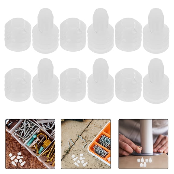 HONMEET 100pcs Hinge Fasteners Dowel Joint Fasteners White Nylon Wide Compatibility Home Kitchens