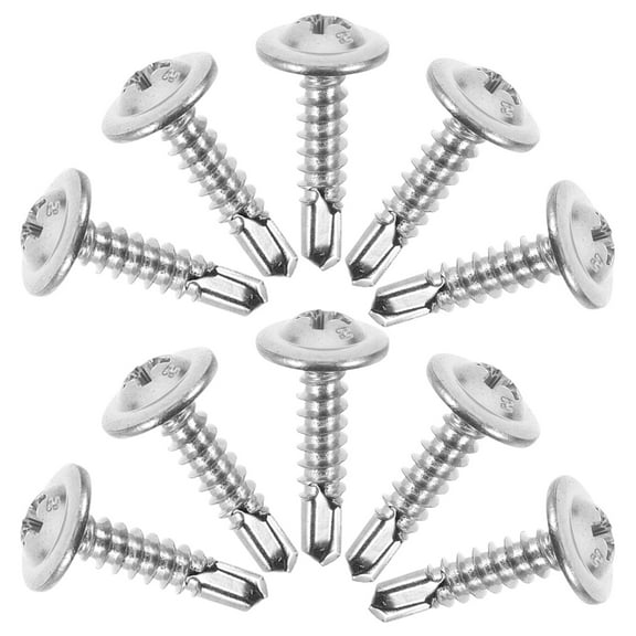 HONMEET 100Pcs Self-Tapping Flat Head Screws Carbon Steel for DIY Metal and Wood Projects