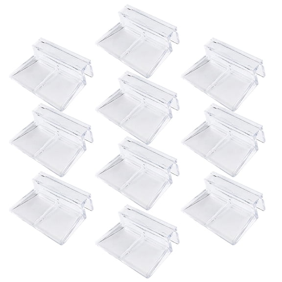 HONMEET 10Pcs Aquarium Frame Acrylic Shelf Support White Clear Design for Fish Tank Setup