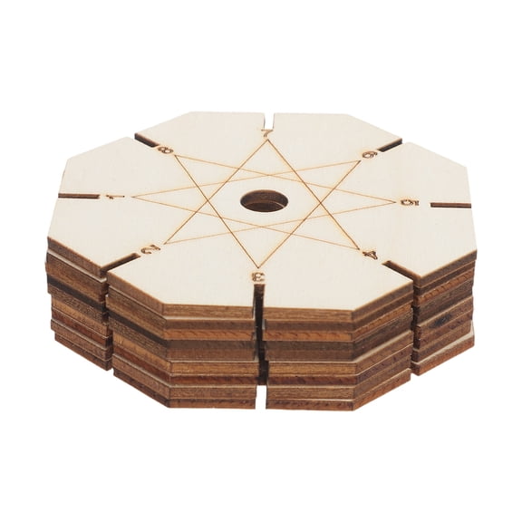 HONMEET 10Pcs Beige Desktop Weaving Disc for Bracelet Braiding with Portable Wooden Design