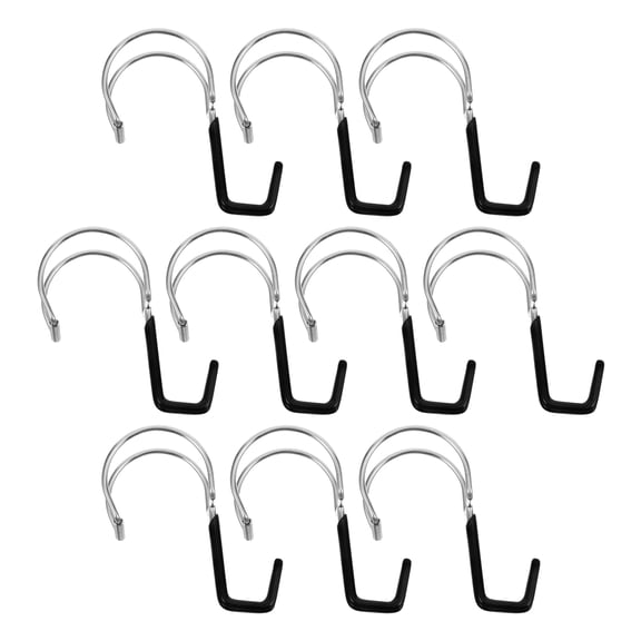 HONMEET 10Pcs Black Stainless Steel S Hooks For Organizing Jewelry Kitchen Bathroom