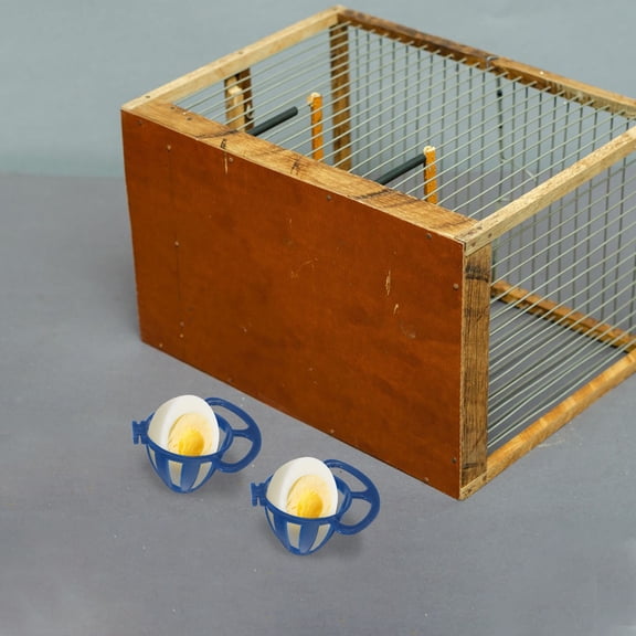 HONMEET 10Pcs Blue Hanging Bird Feeder Plate for Parrots with Innovative Feeding Design