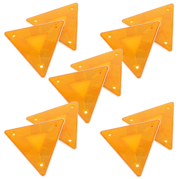 HONMEET 10Pcs Car Emergency Triangles Reflective Roadside Safety Signs High Visibility Yellow