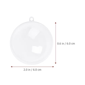 HONMEET 10Pcs Clear Fillable Balls for Craft ABS Plastic Fillable Hanging Spheres Decorative 6x6x6cm