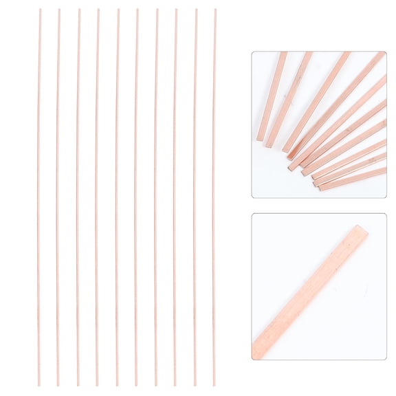 HONMEET 10Pcs Rose Plated Gold Copper Welding Flat Bars for Durable High Temperature Repairs