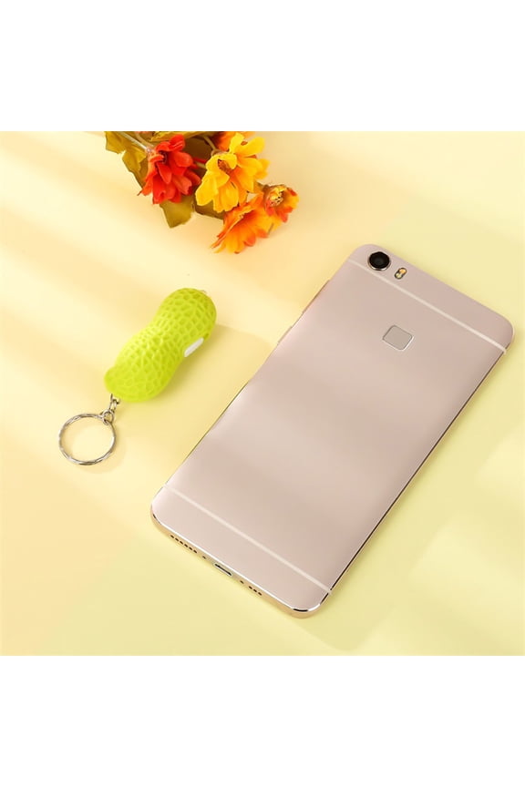 10Pcs Assorted Color Peanut Keyring Flashlight Pendant Durable Creative Bag Keychain Decoration