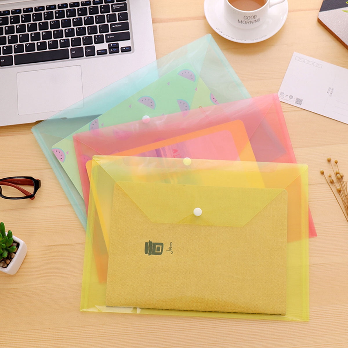 HONMEET Document File Folder File Document Folder Pvc White 10Pcs ...