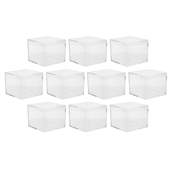 HONMEET Transparent Mineral Display Case Durable Ps for Crystal and Stone Viewing
