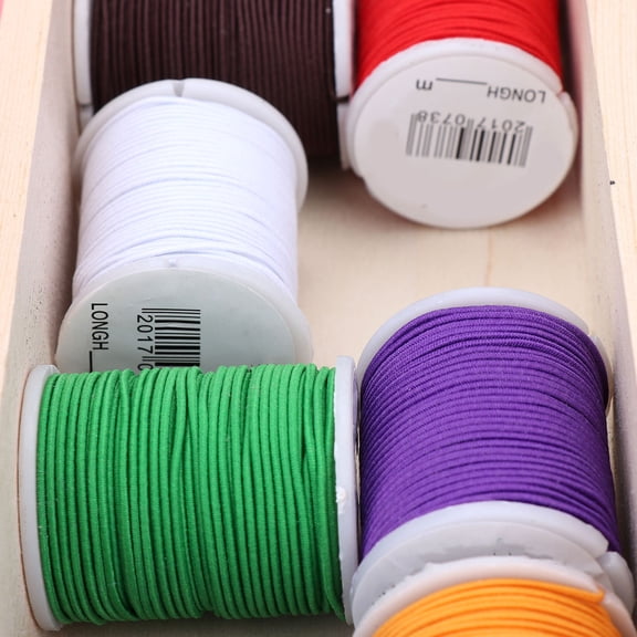 HONMEET 10Pcs Elastic Sewing Thread Cord Spools for DIY Jewelry Making with Nylon Material