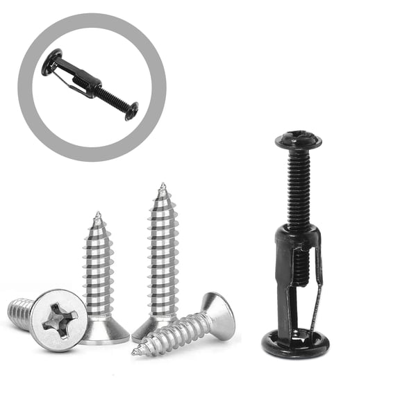 HONMEET 10Pcs Expansion Anchor Nut Kit Black Metal Sheet Jack Nuts for Stable and Secure Connections