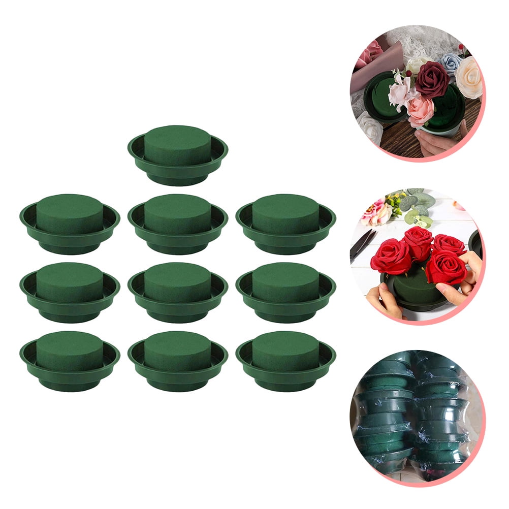 HONMEET 10- Floral Foam Trays for Flower Arranging, Sturdy Mud Base for Home and Shop Use