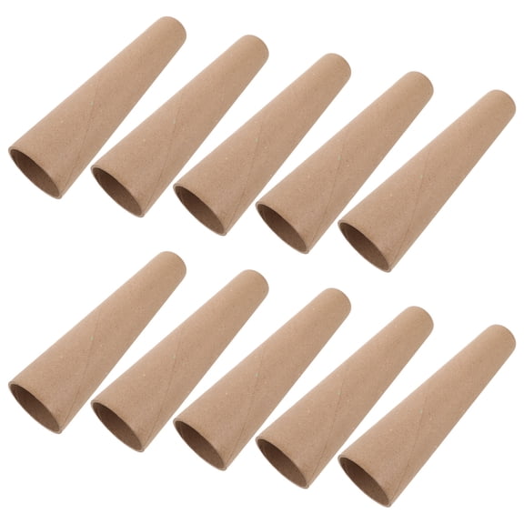 HONMEET 10Pcs Beige Kraft Paper Yarn Winding Tubes Durable Cardboard Rolls for Yarn Storage