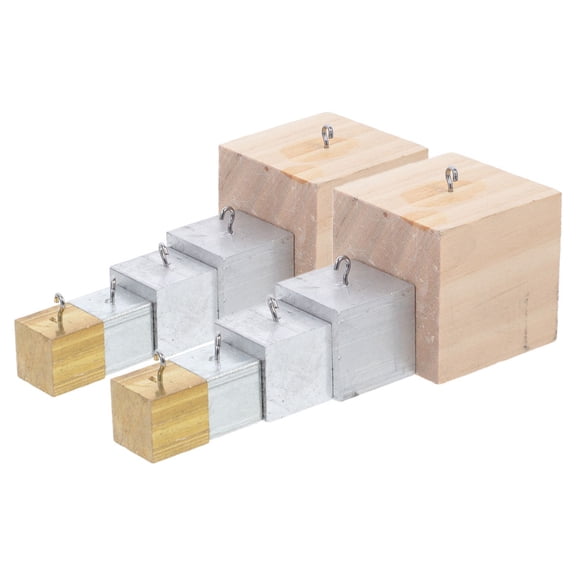 HONMEET 10-Piece Density Cubes Set for Science Experiments with Copper Iron Aluminum and Wood Materials