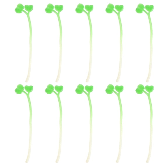 HONMEET Artificial Vegetable Decor Set, 10 Pcs Lifelike Green PVC Fake Food for Home Kitchen Display