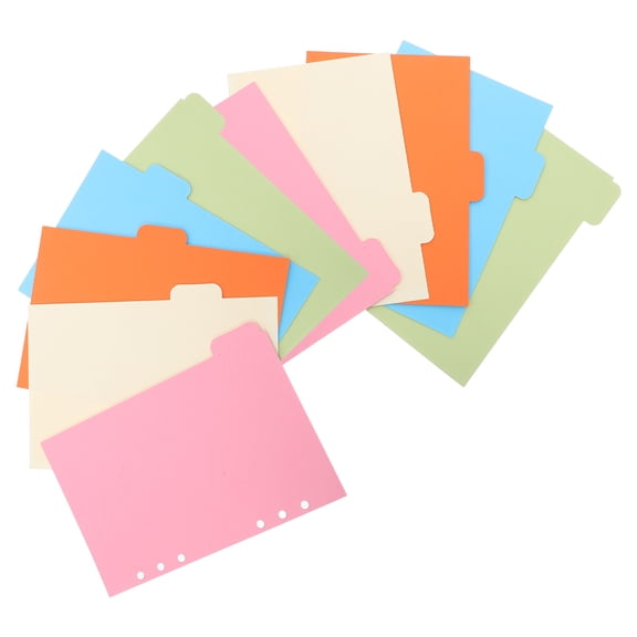 HONMEET 10Pcs Plastic Binder Tab Dividers with Clear Label Area for Fast File Location and Sorting