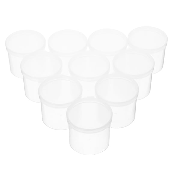 HONMEET 10Pcs Plastic Small Containers With Lids Round Storage For Coins And Jewelry Items