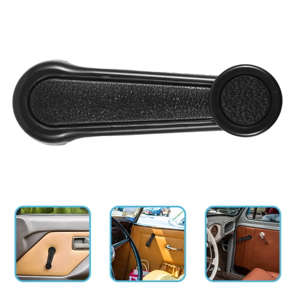 HONMEET 10Pcs Replacement Window Crank Handles Black Plastic for Car Door Glass Window Mechanism