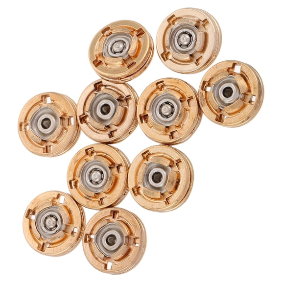 HONMEET 10Pcs Metal Snap Buttons for Coats Invisible Design Sew on Fasteners
