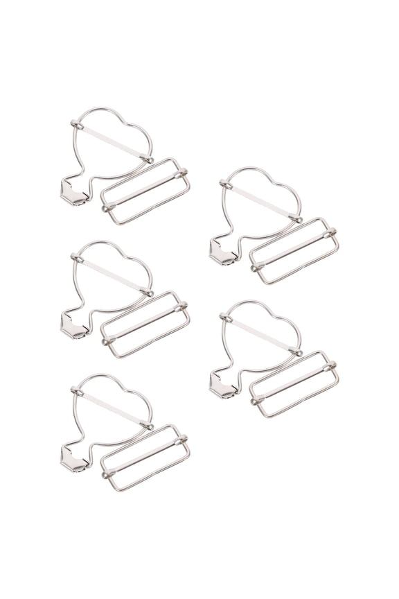 10Pcs Metal Heart Shaped Overall Clasp Replacement Buckles for Garments