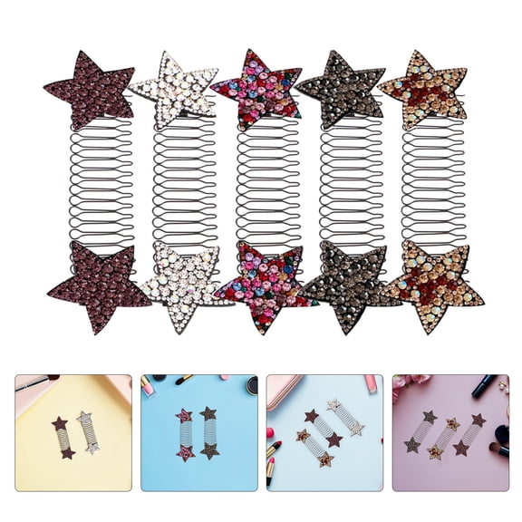 HONMEET 10Pcs Stretchable Invisible Hair Clips Assorted Colors Secure Hold for Elegant Updos