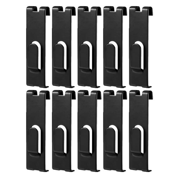 HONMEET 10Pcs Utility Hooks Black Metal Display Hooks for Wall Organization