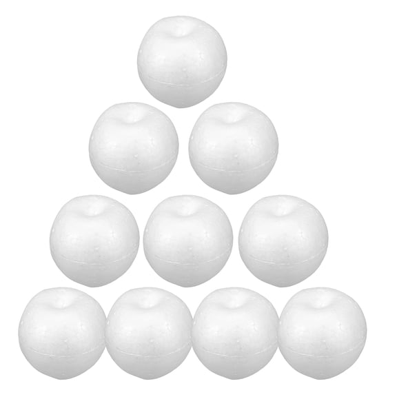 HONMEET 10Pcs White Foam Apple Shapes for DIY Painting Craft Projects and Wedding Table Centerpieces