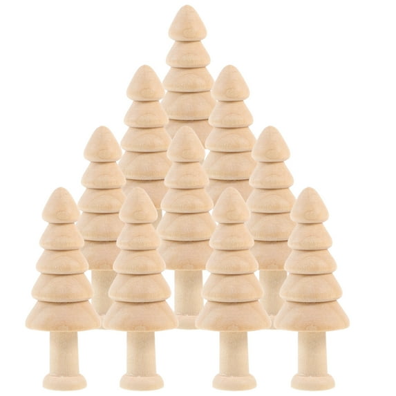 HONMEET 10Pcs Unfinished Wooden Tree Shapes for Crafts, Home Decor, Kids Art Projects, and Desk Decorations