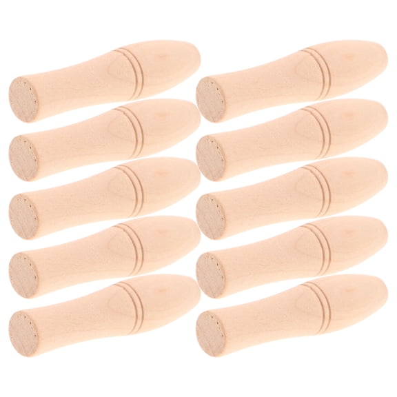 HONMEET Beige Wood BBQ Handle for Grill Tools Comfortable Grip and Versatile Use Replacement Part