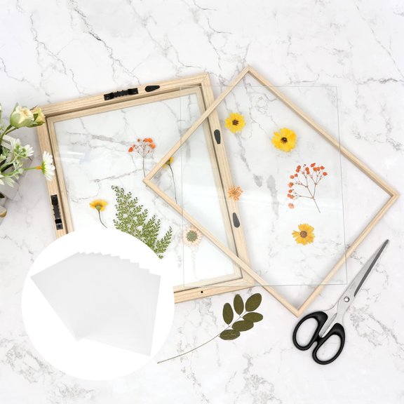 HONMEET 10Pcs High Clarity Transparent PVC Sheet Rigid Clear Plastic Frame Cover for Crafting