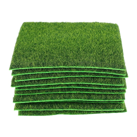 HONMEET 10pcs Artificial Green Mat Green For Simulated Grass Easter Display Ideas