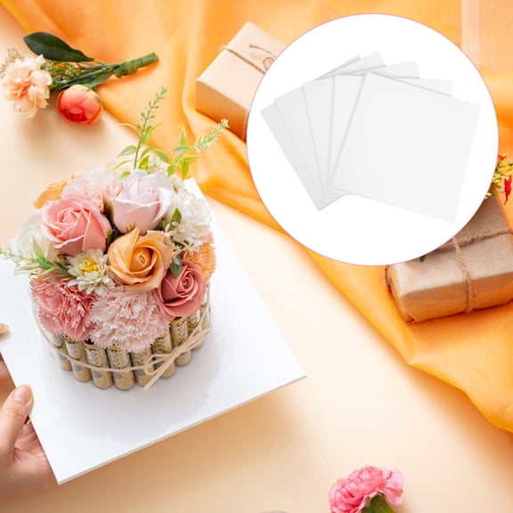 HONMEET 10pcs Cake Divider Board White Cake Cardboard Stable Transport For Parties