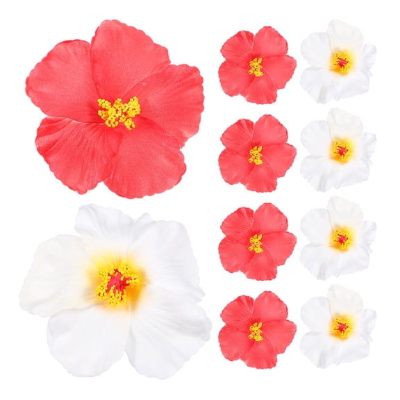 HONMEET 10Pcs Pink Simulation Flower Cluster Artificial Tropical Flowers for Party