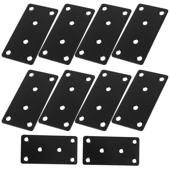 HONMEET Heavy Duty Flat Metal Brackets for Cabinet Support, Iron Corner Reinforcement Connectors, Hardware