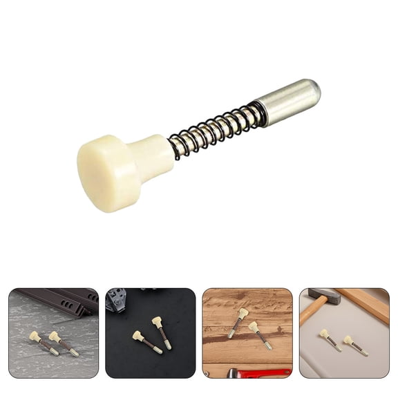 HONMEET 10pcs Cabinet Door Spring Latch Plastic for Furniture Safe Closure in Beige