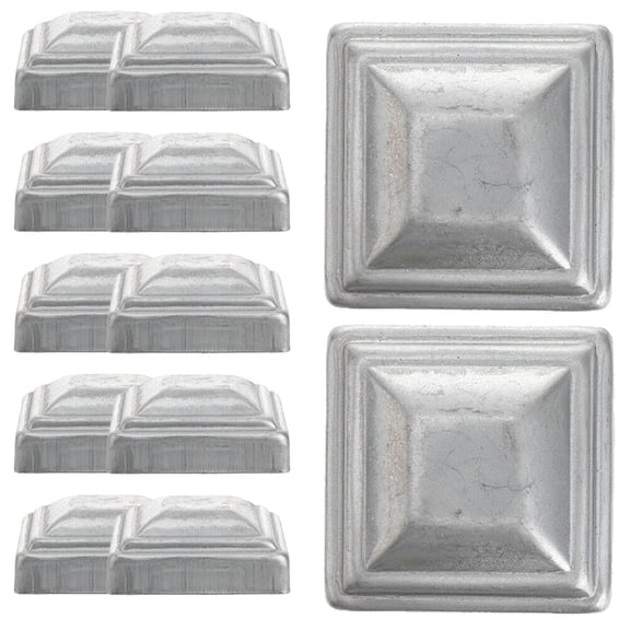HONMEET 12-Pack Plated Iron Fence Post Caps Metal Guardrail Railing Protectors for Home Outdoor Use