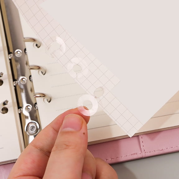 HONMEET 12 Sheets Hole Reinforcement Labels Clear PVC for Simple Design Projects