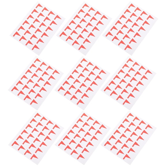 HONMEET 12 Sheets Red Paper Name Labels for Office Use Home Use Map Labeling Bottle Labeling