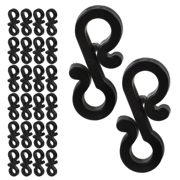 HONMEET 120Pcs Weatherproof Plastic Outdoor Gutter Hooks for ng Lights Easy Mount Black Clips