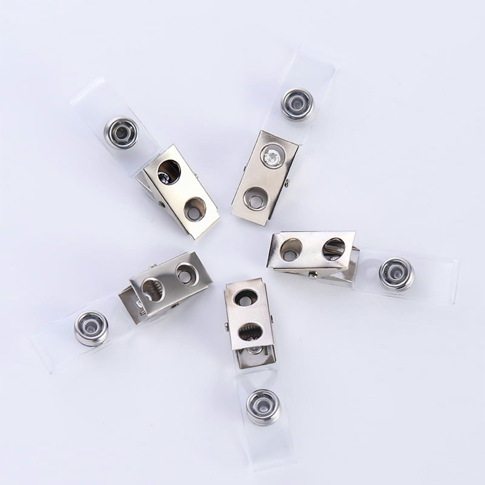 TABLZONE 120Pcs Vertical Badge Holders with Plastic and Metal Clips for Secure Office and Event Use
