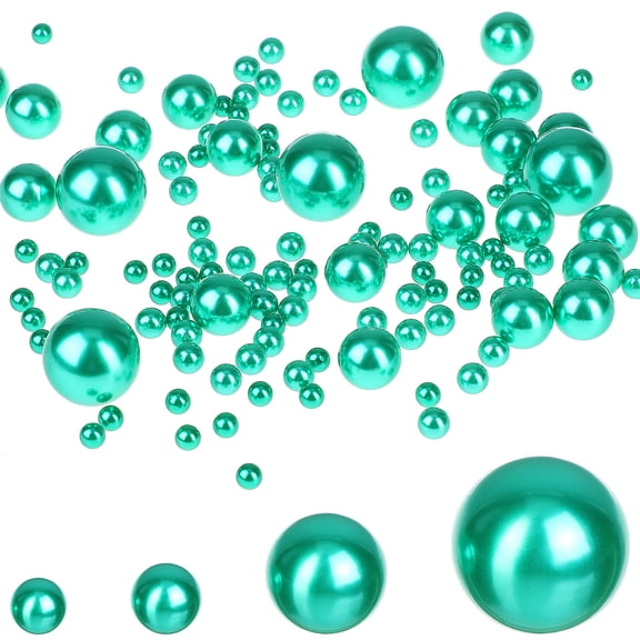 HONMEET 125pcs Green ABS Round Floating Design Vase Filler Beads for Wedding Party Home Decor 1.21.21.2in