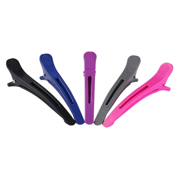 HONMEET 12-Pack Assorted Color Salon Hair Clips with Non- Grip for Hair Styling, Braiding, and Sectioning