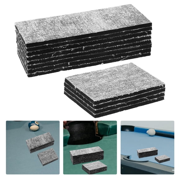 HONMEET 12Pcs Billiard Table Rubber Bumpers Grey for Pool Table Accessories