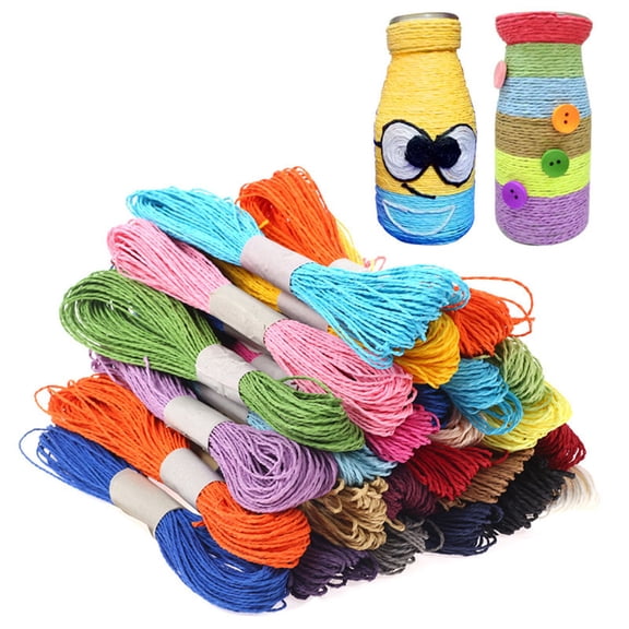 HONMEET 12Pcs Biodegradable Paper Cord Assorted Colors for Handmade Cards and Wrapping