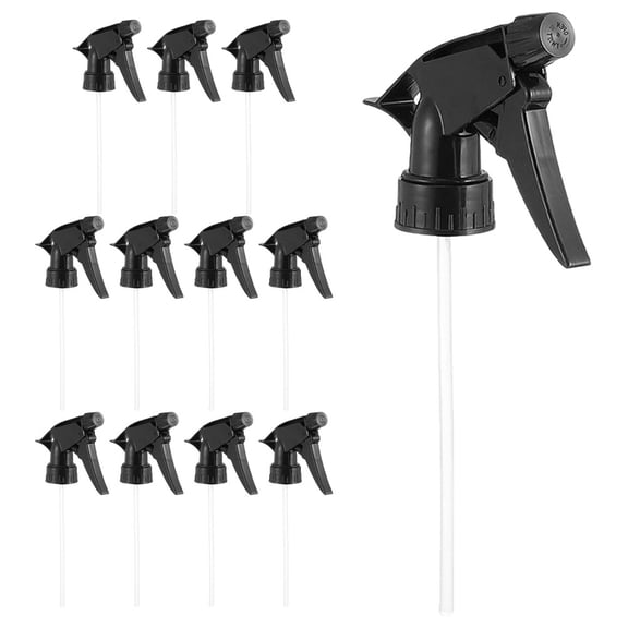 HONMEET 12Pcs Black Spray Bottle Head Replacement Fits Standard 28 400 Neck Bottles for Gardening