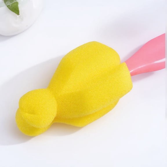 HONMEET 12Pcs Teat Brush Cleaner Set for Cleaning Baby Bottles and Pacifiers Blue Green Yellow Pink