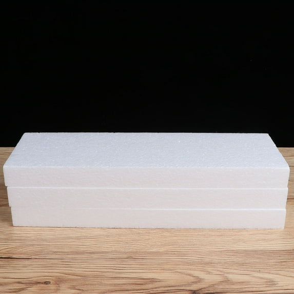 HONMEET 12Pcs White Foam Blocks for Cake Decorating Practice with Smooth Craft Supplies