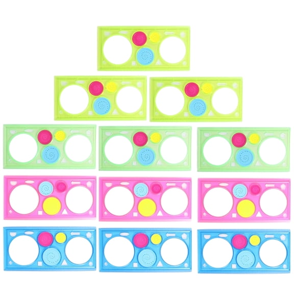 HONMEET Coloring Stencils For Kids Assorted Color Plastic 12Pcs 7.9x4.3In