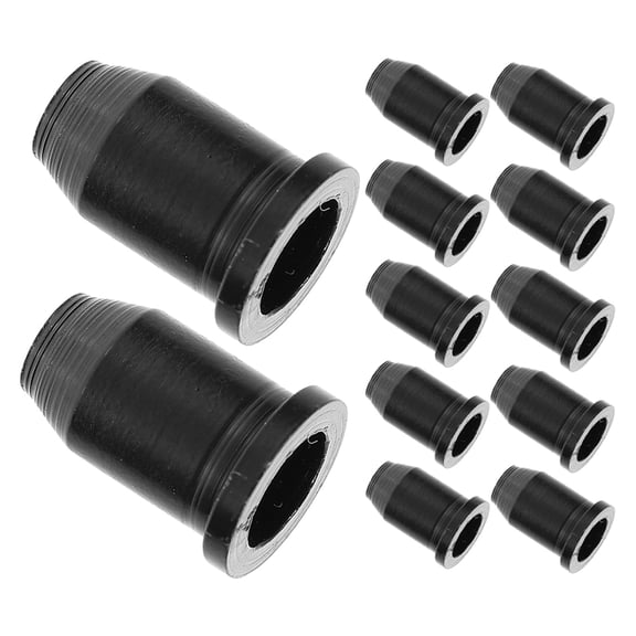 HONMEET 12Pcs Electric Guitar String Ferrules Black Wear Resistant Finish for Enhanced Tone and Stability