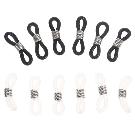 HONMEET 12Pcs Eyeglass Chain Accessories Rubber Rings Vintage Brass Adjustable Grip for Eyeglasses
